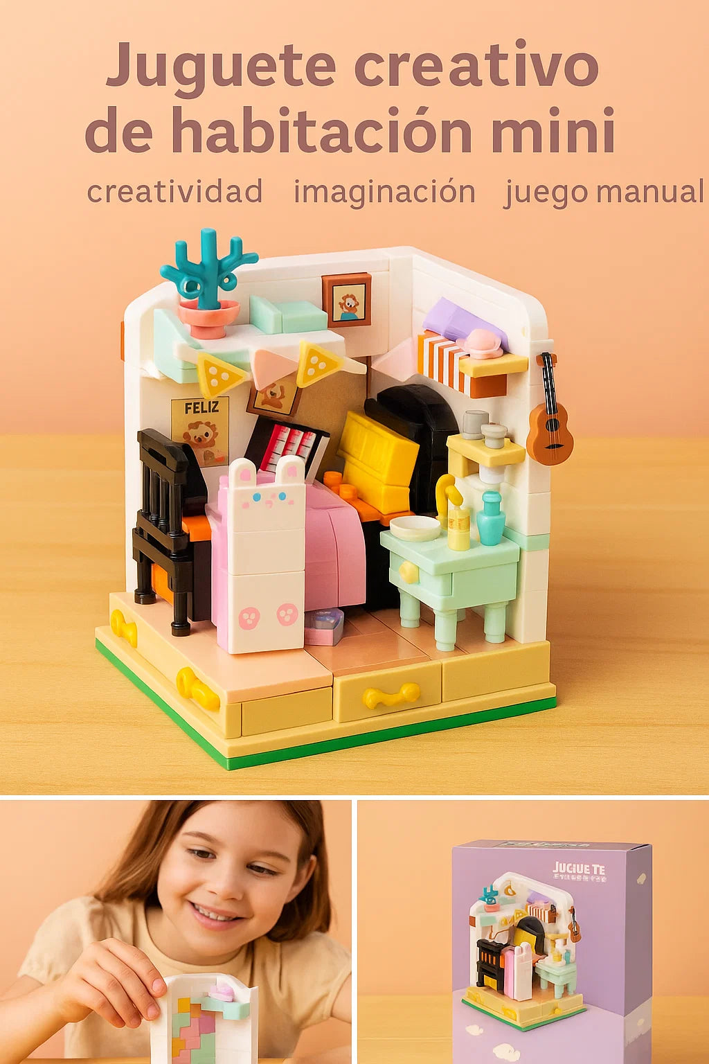 Mini Habitación Creativa de Bloques para armar — Despierta la imaginación y el juego sin pantallas 🧩✨